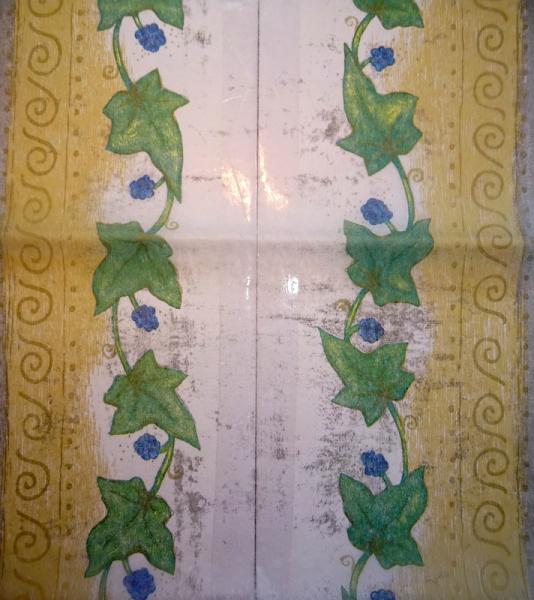 031 Plants - 1-ply (white/beige/Banana Fibre) - Ihr - Table Runner 33x100cm